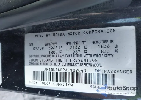 2010 Mazda Mazda3 I Touring из США, поврежденный, VIN JM1BL1SF2A1189043